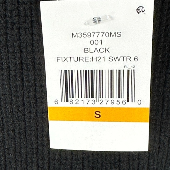 Studio by JPR Long Sleeve Crew Neck Lace Peephole Ribbed Sweater - Black - Small - Picture 6 of 8